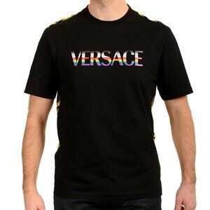 Versace Men's Barocco Pride Print Multi-Color Short Sleeve T-Shirt US 4XL IT 60